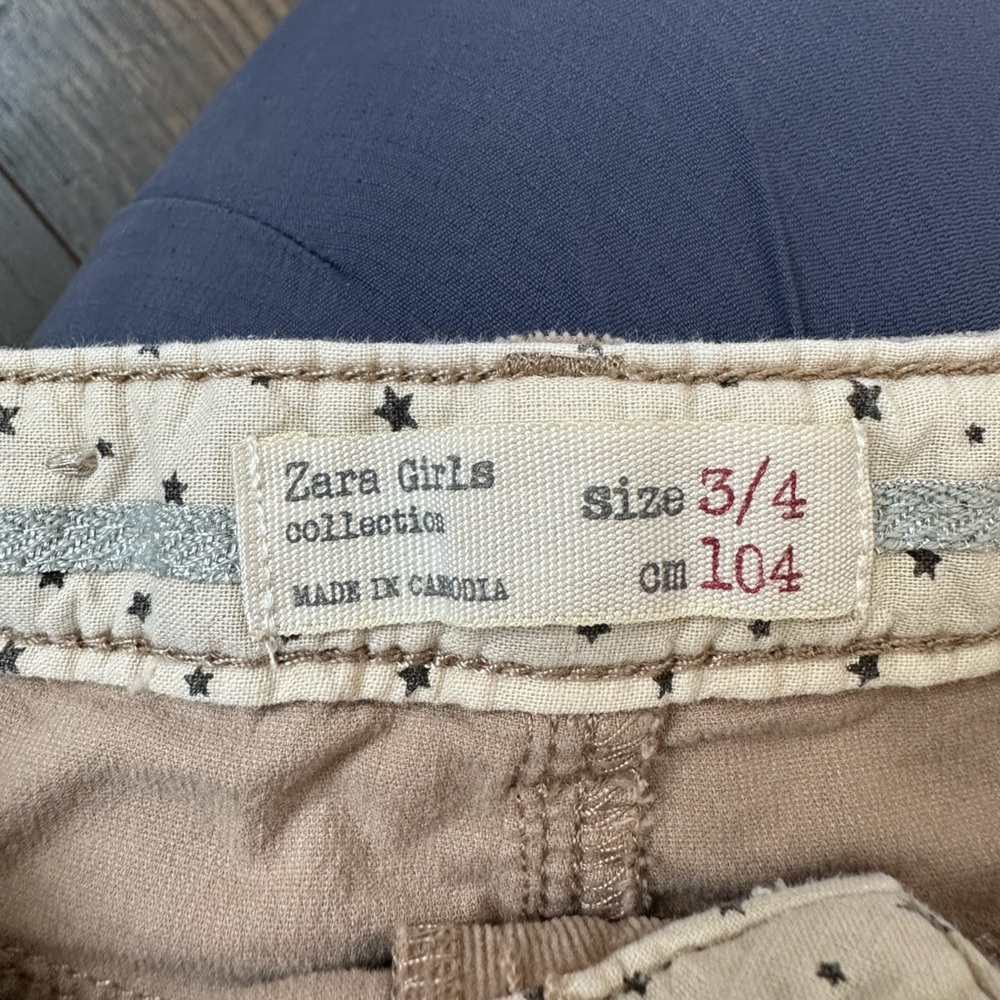 Zara Girls Tan Corduroy Mini Skirt (Size 3-4) - Picture 3 of 3